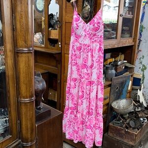 Sz 8 Lily Pulitzer long dress lined back zip lovely garden party dress.